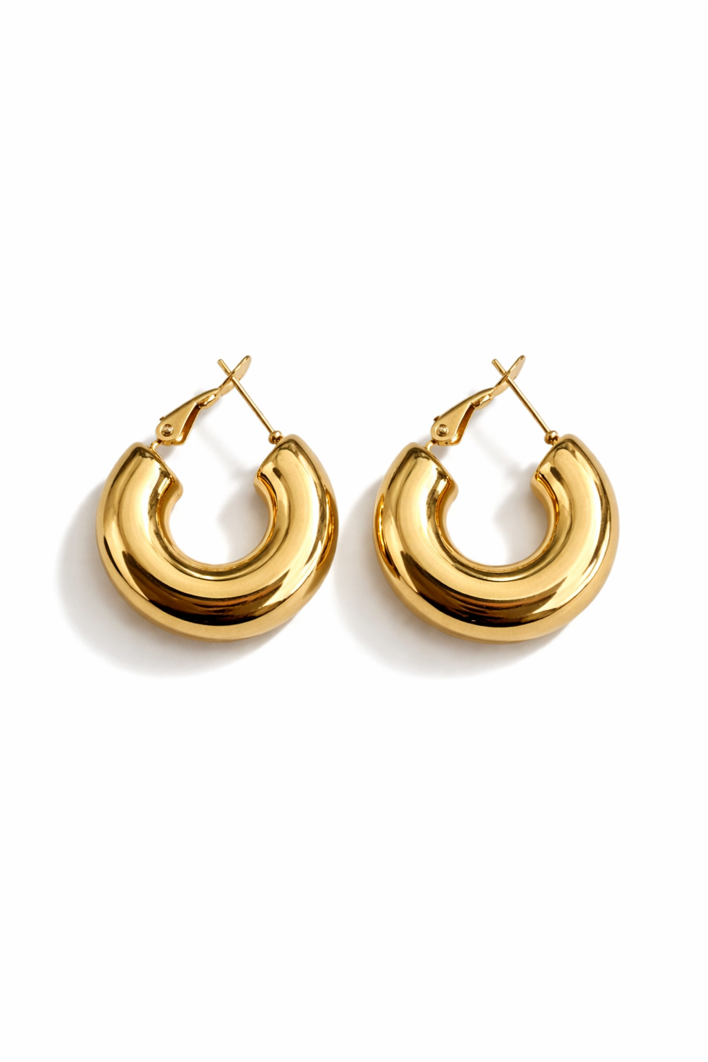 Bold Curve Hoops chunky σκουλαρίκια κρίκοι 25mm σε χρυσό φινίρισμα