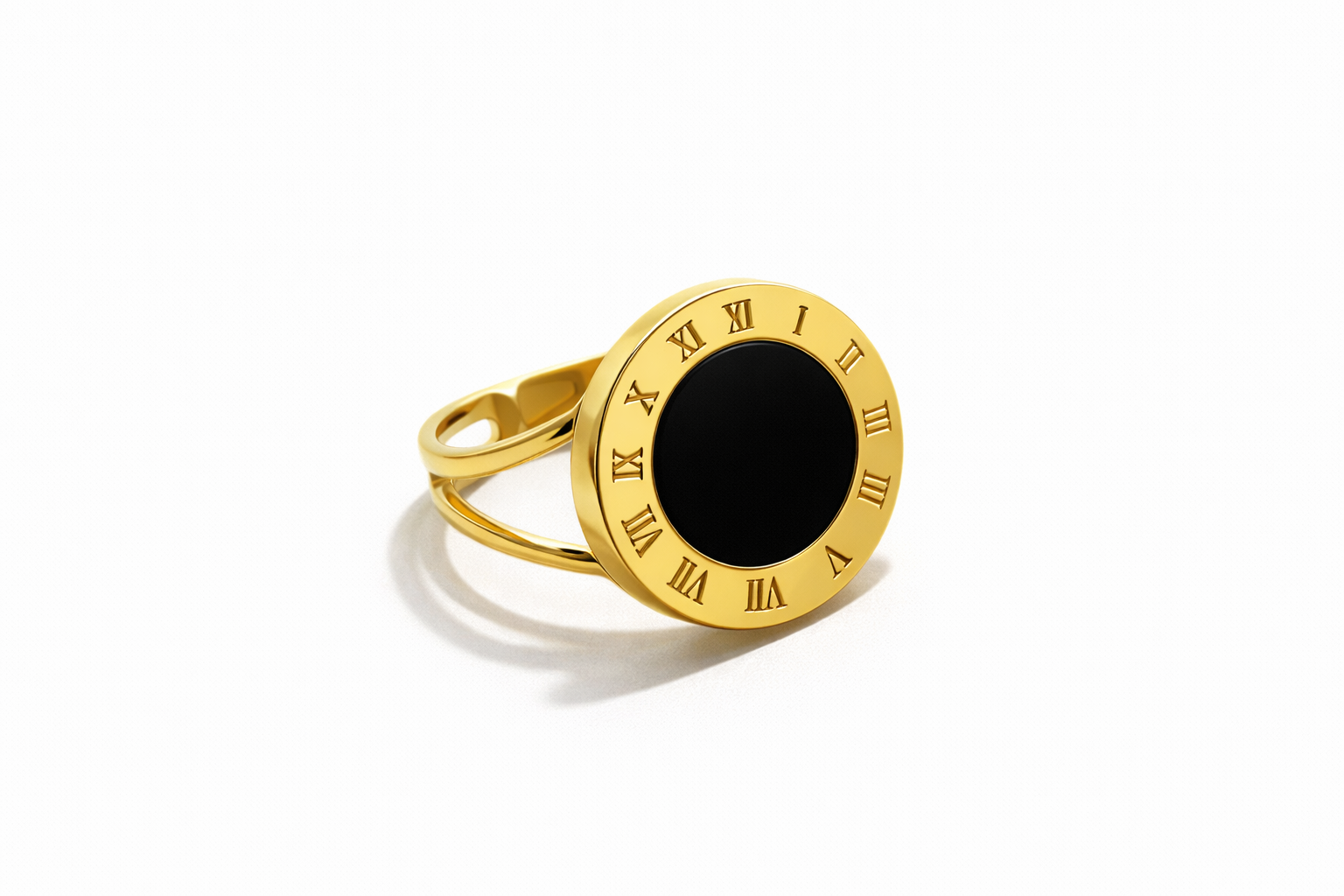 Numeral Pearl Ring ατσάλινο δαχτυλίδι με φίλντισι και λατινικούς αριθμούς σε χρυσό ή ασημί – So Cute by Dimi