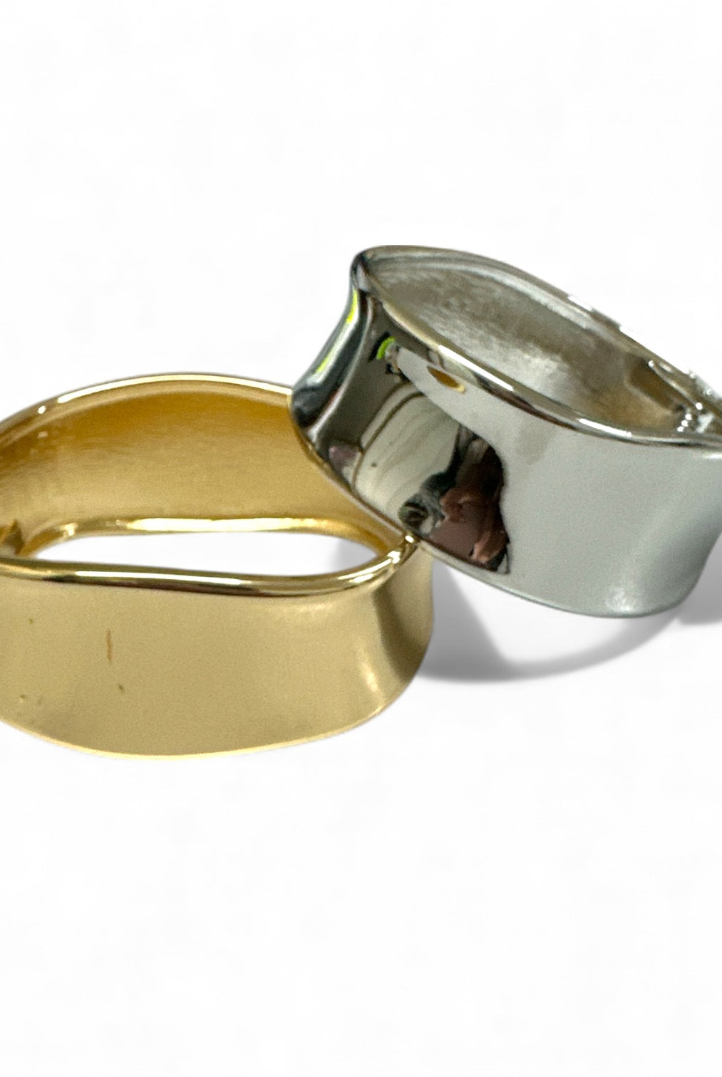 Copper bangle με κυματιστή φόρμα σε χρυσό και ασημί – So Cute by Dimi