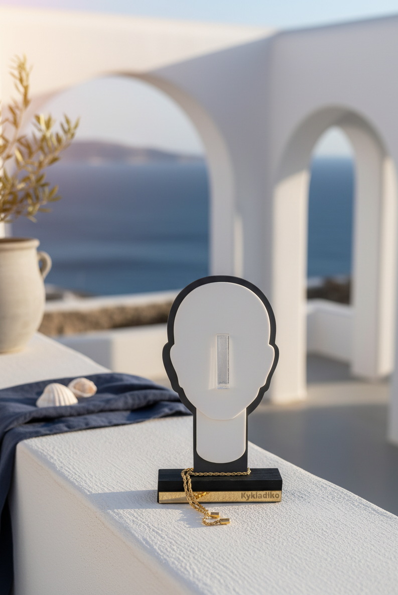Kykladiko – Επιτραπέζιο Γούρι Κυκλαδικό με Αλυσίδα - So Cute by Dimi
