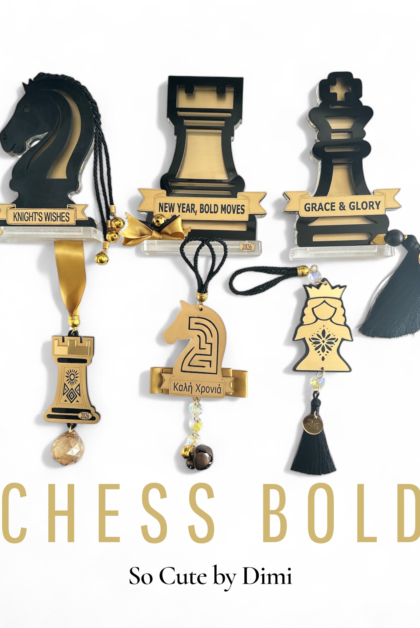 Συλλογή Chess Bold χειροποίητα γούρια 2026- So Cute by Dimi