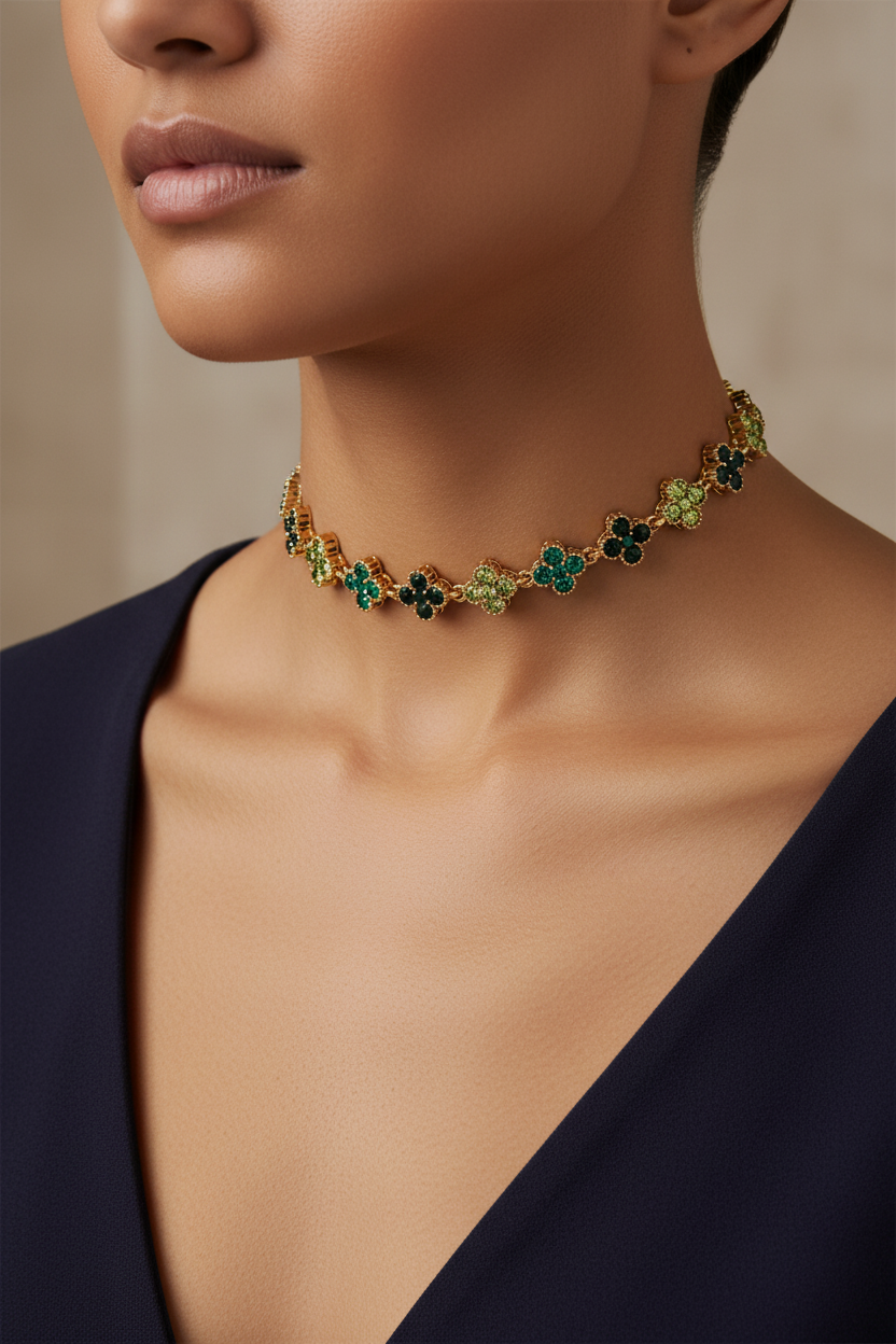 Crystal Cross Choker – Κολιέ Τσόκερ με Σταυρούς Ζιργκόν - So Cute by Dimi