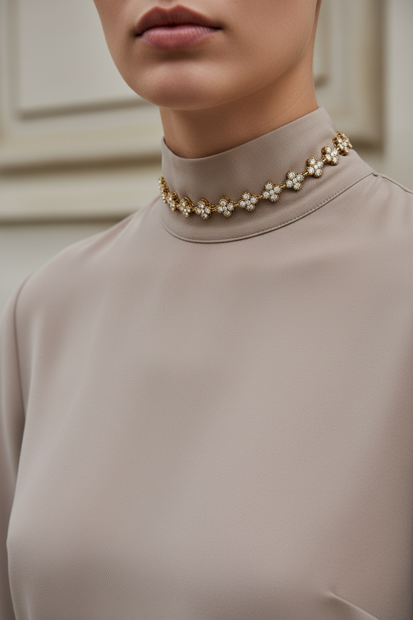 Crystal Cross Choker – Κολιέ Τσόκερ με Σταυρούς Ζιργκόν - So Cute by Dimi