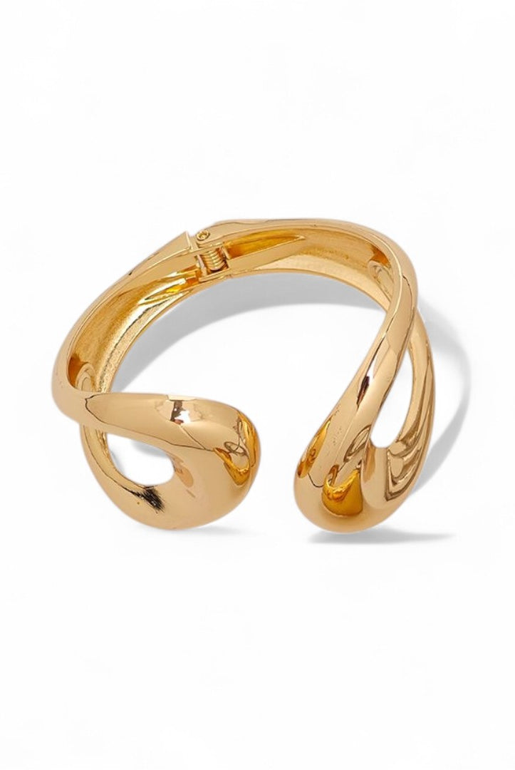 Statement sculptural cuff bracelet σε χρυσό, ασημί και δίχρωμο, So Cute by Dimi