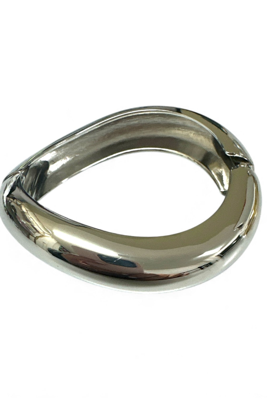Bold curve copper bangle σε ασημί – So Cute by Dimi
