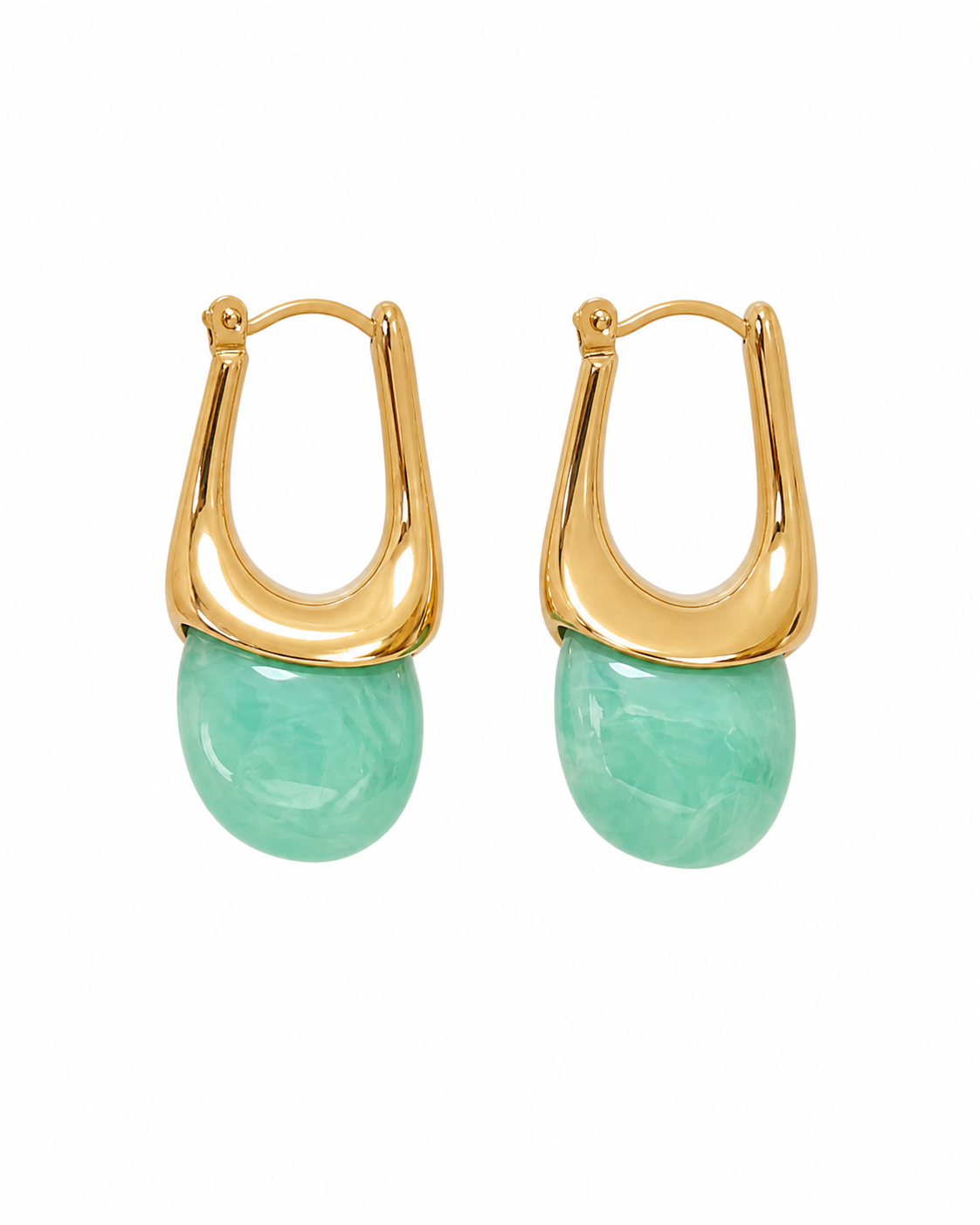 Cala Resin Drops σε Mint από ατσάλι και ρητίνη σε λευκό φόντο