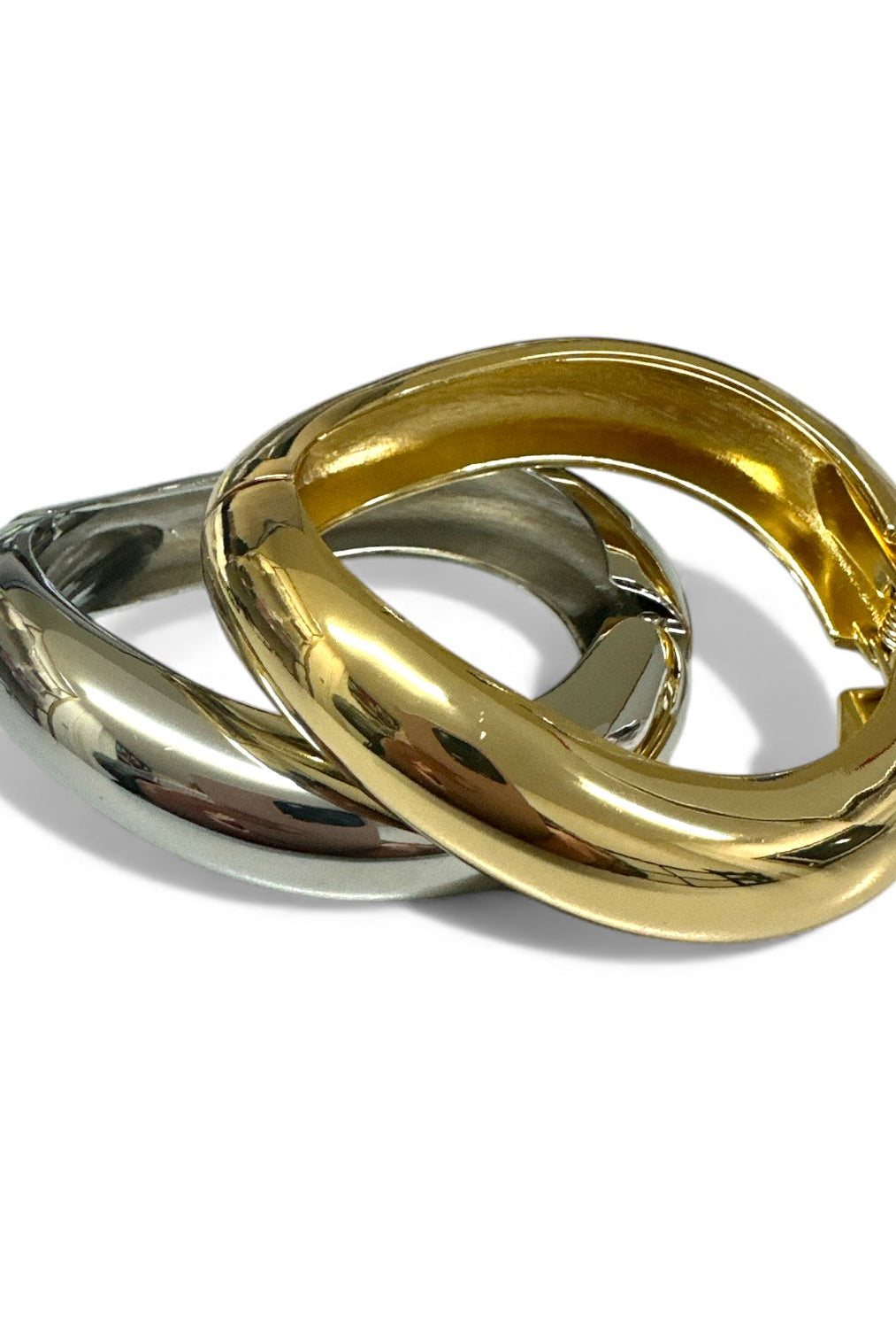 Bold curve copper bangle σε χρυσό και ασημί – So Cute by Dimi