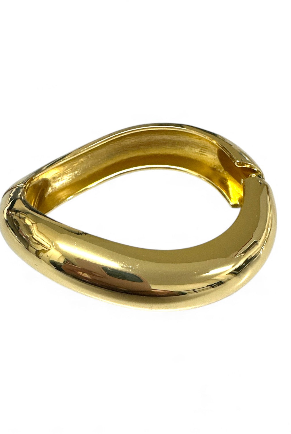 Bold curve copper bangle σε χρυσό – So Cute by Dimi