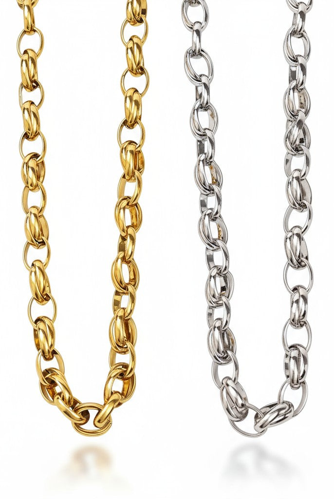 Chunky Loop Chain Necklace – Ατσάλινο Κολιέ με Χοντρούς Κρίκους | So Cute by Dimi