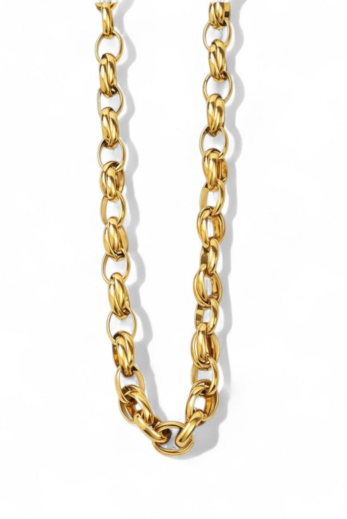 Chunky Loop Chain Necklace – Ατσάλινο Κολιέ με Χοντρούς Κρίκους - So Cute by Dimi