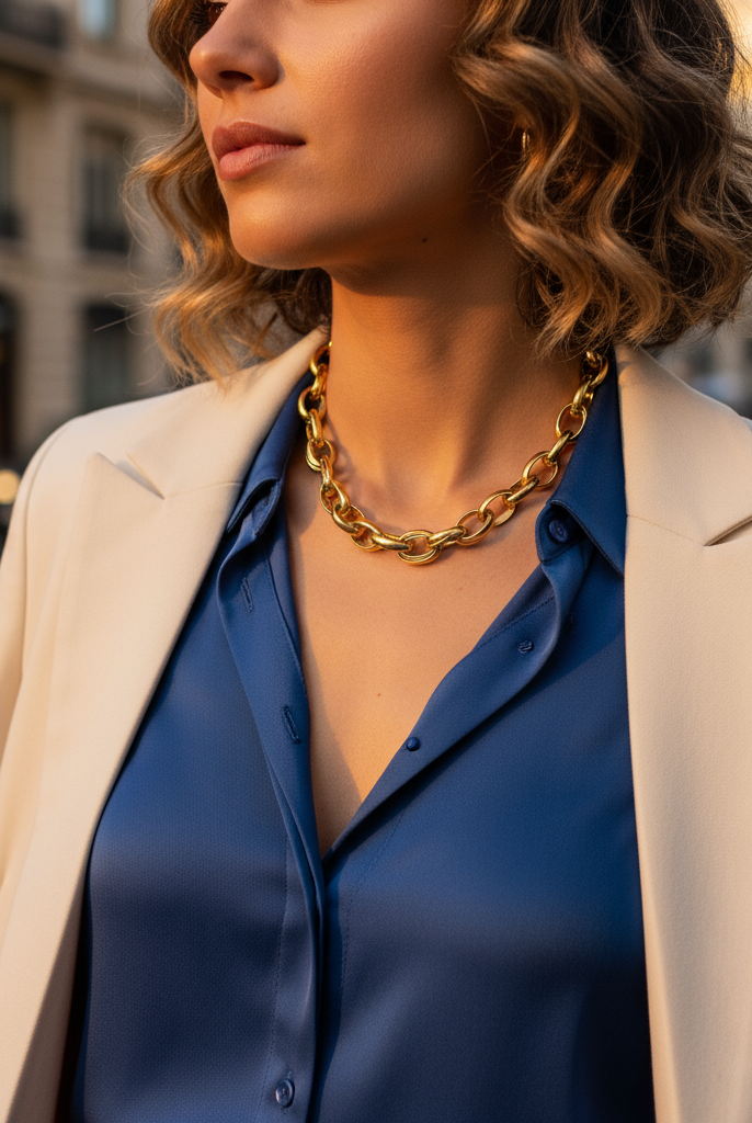 Chunky Loop Chain Necklace – Ατσάλινο Κολιέ με Χοντρούς Κρίκους | So Cute by Dimi