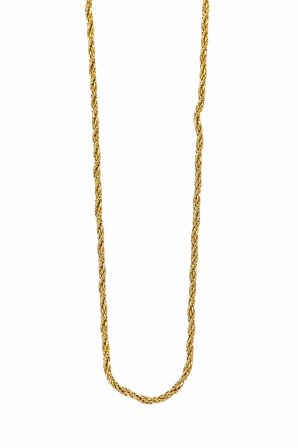 Ατσάλινο κολιέ με στριφτή rope αλυσίδα 40+5cm σε χρυσό minimal design So Cute by Dimi