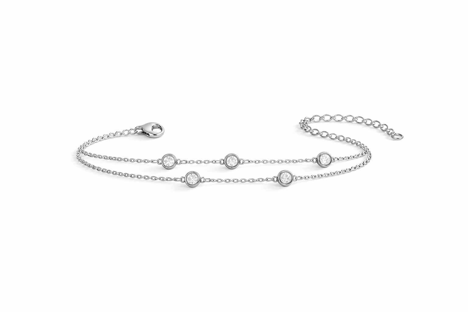 Milano Spark Bracelet βραχιόλι από ατσάλι με ζιργκόν σε χρυσό και ασημί