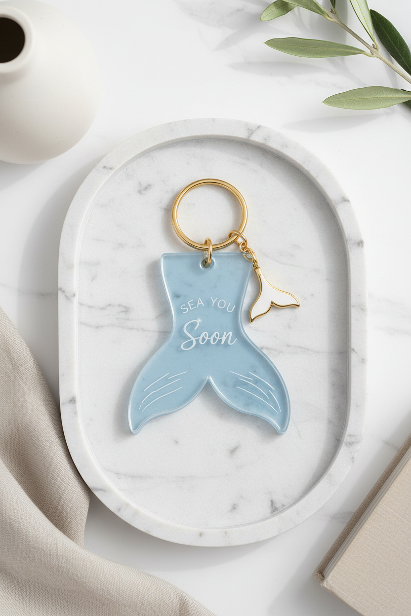 So Cute by Dimi bag charm ουρά γοργόνας από γαλάζιο plexiglass με charm