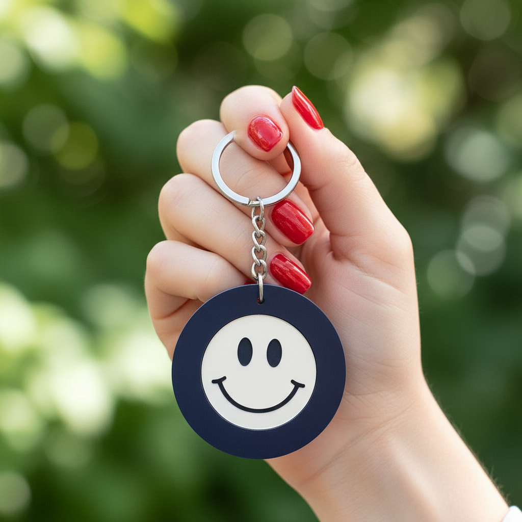 Plexiglass smiley keychain So Cute By Dimi