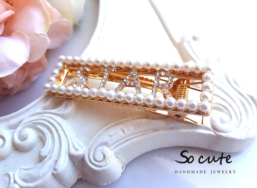 Hairclip Star pearls - socutebydimi