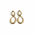 Slim Oval Drops ατσάλινα σκουλαρίκια 5,5 εκ λεπτό design So Cute by Dimi