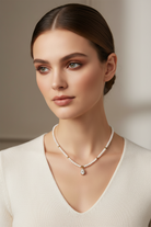 Soft Glow Pearl κολιέ με πέρλες και σταγόνα ζιργκόν από ανοξείδωτο ατσάλι So Cute by Dimi