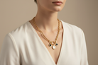 Numeral Layer Necklace ατσάλινο κολιέ με φίλντισι και χάραξη λατινικών αριθμών σε χρυσό – So Cute by Dimi