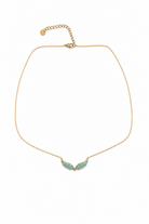 Alcyone Wings Small Necklace με τυρκουάζ ζιργκόν σε χρυσό ή ασημί ατσάλι από τη So Cute by Dimi.