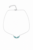 Alcyone Wings Small Necklace με τυρκουάζ ζιργκόν σε χρυσό ή ασημί ατσάλι από τη So Cute by Dimi.