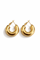  Bold Curve Hoops chunky σκουλαρίκια κρίκοι 25mm σε χρυσό φινίρισμα