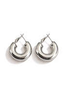  Bold Curve Hoops chunky σκουλαρίκια κρίκοι 25mm σε ασημί φινίρισμα