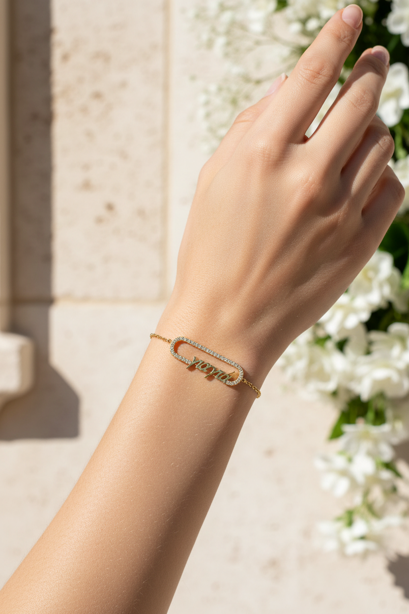 Ατσάλινο βραχιόλι γιαγιά με ζιργκόν Napa Grandma Bracelet So Cute by Dimi