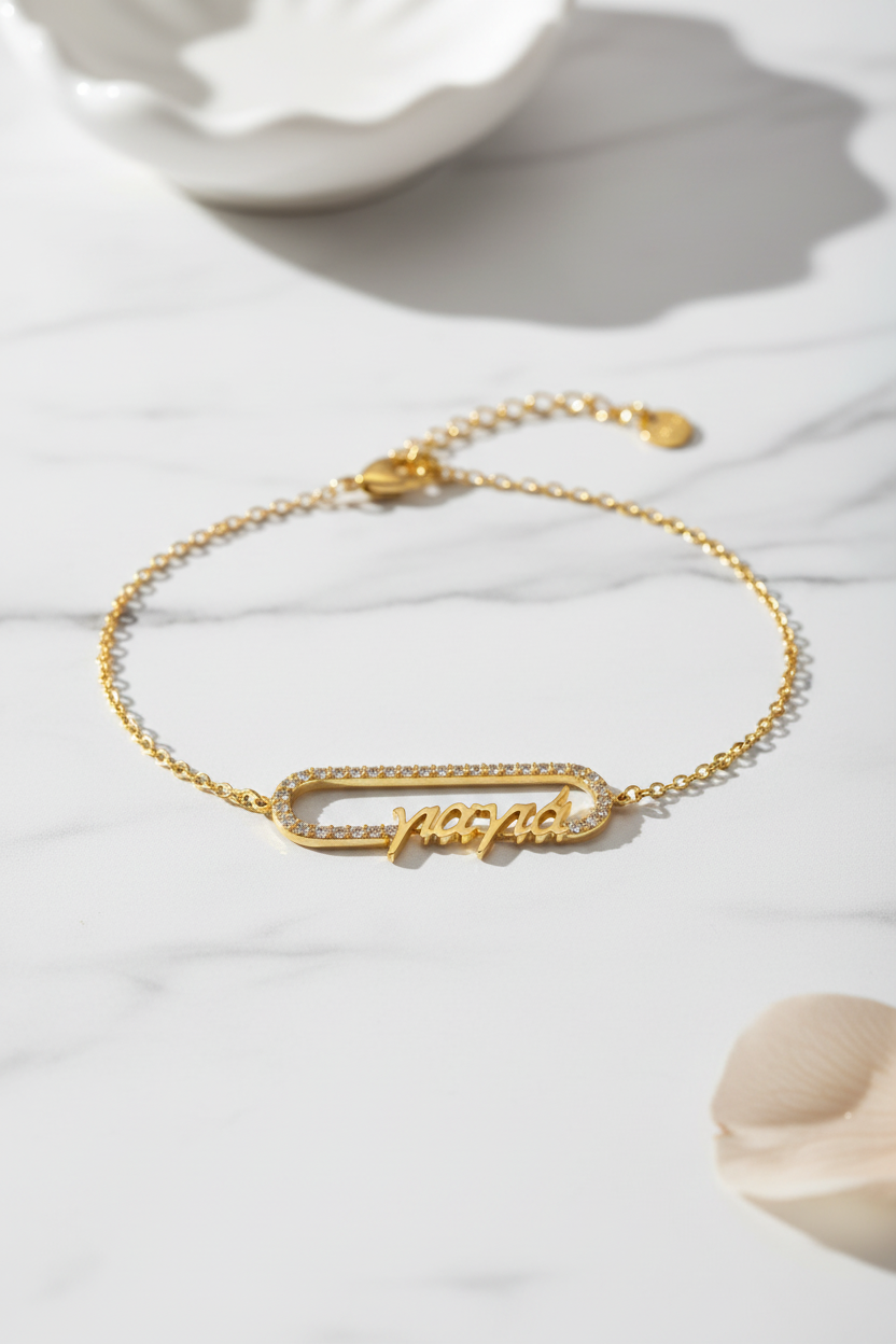 Ατσάλινο βραχιόλι γιαγιά με ζιργκόν Napa Grandma Bracelet So Cute by Dimi