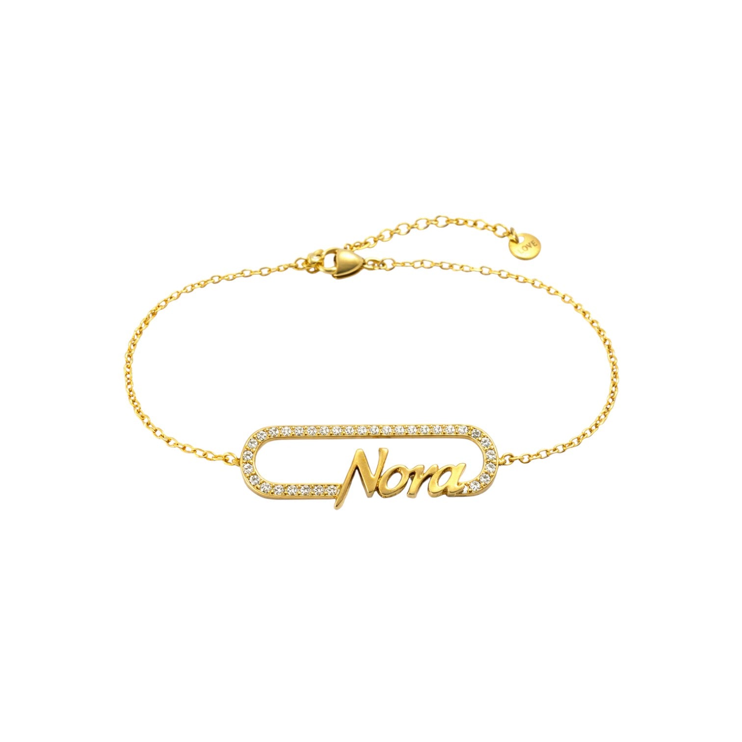 Ατσάλινο βραχιόλι Νονά με ζιργκόν Nora Godmother Bracelet So Cute by Dimi