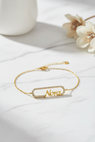 τσάλινο βραχιόλι Νονά με ζιργκόν Nora Godmother Bracelet So Cute by Dimi