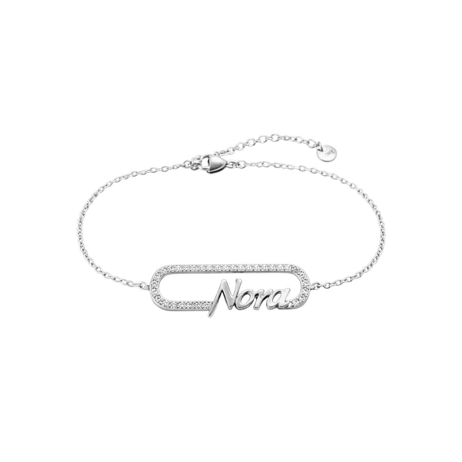 Ατσάλινο βραχιόλι Νονά με ζιργκόν Nora Godmother Bracelet So Cute by Dimi
