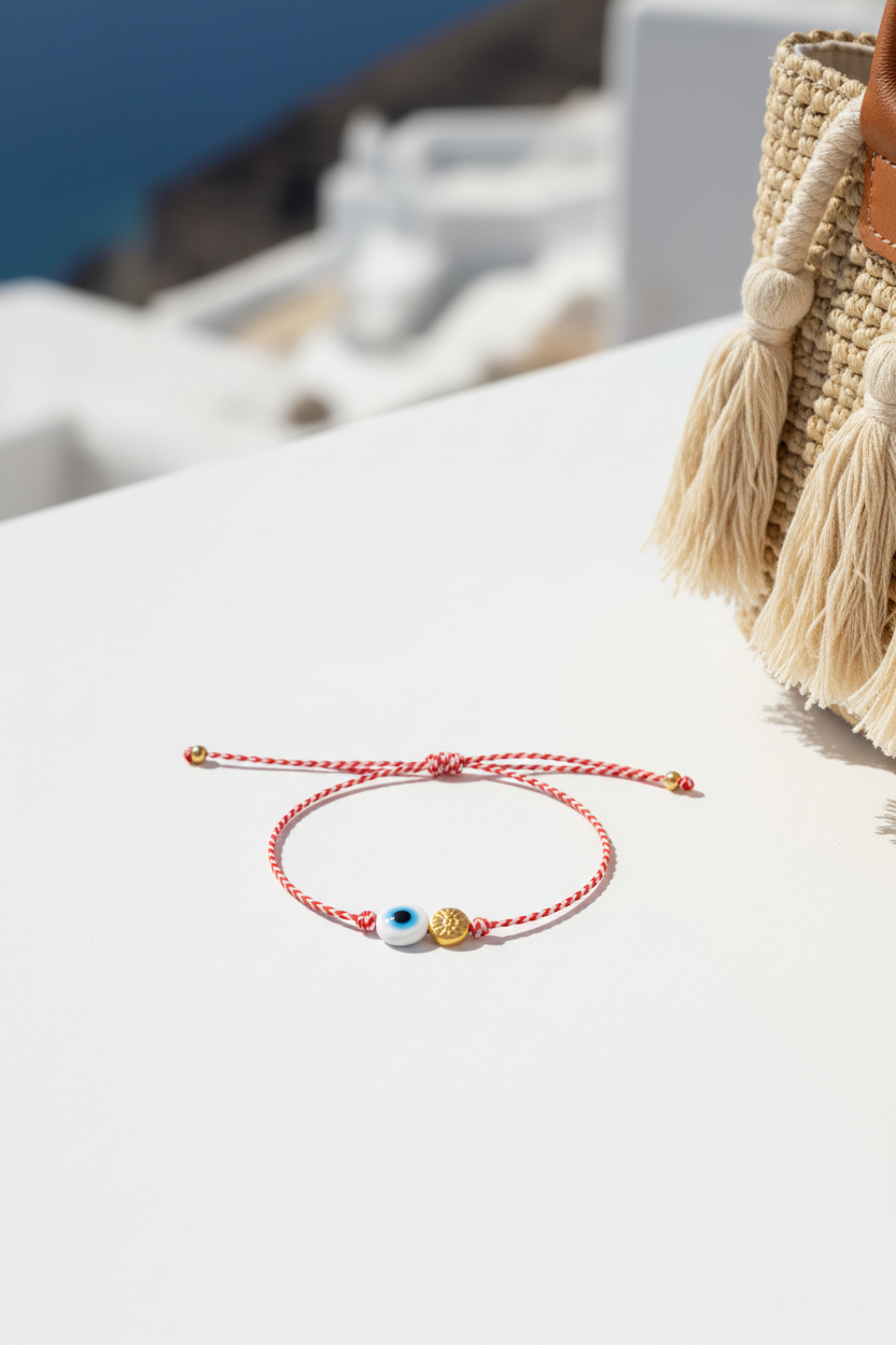 Nefeli Martis Bracelet ατσάλινο βραχιόλι Μάρτης με ματάκι So Cute by Dimi