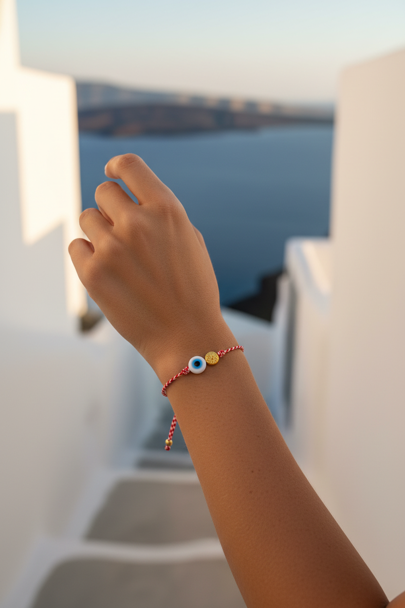 Nefeli Martis Bracelet ατσάλινο βραχιόλι Μάρτης με ματάκι So Cute by Dimi