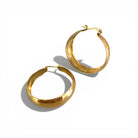 Essential Glow Hoops ατσάλινα σκουλαρίκια κρίκοι 4 cm σε χρυσό και ασημί φινίρισμα So Cute by Dimi