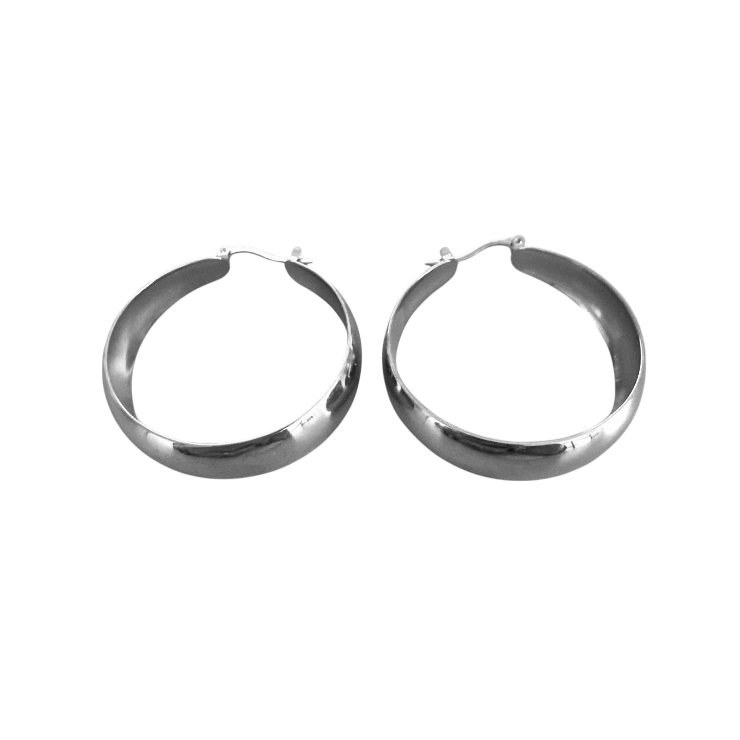 Essential Glow Hoops ατσάλινα σκουλαρίκια κρίκοι 4 cm σε χρυσό και ασημί φινίρισμα So Cute by Dimi