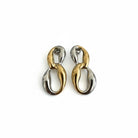 Modern Loop Drops ατσάλινα σκουλαρίκια 3 εκ με καμπύλο design So Cute by Dimi
