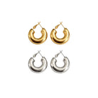  Bold Curve Hoops chunky σκουλαρίκια κρίκοι 25mm σε χρυσό και ασημί φινίρισμα
