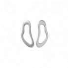 Ατσάλινα abstract σκουλαρίκια σε χρυσό και ασημί – Liquid Flow Earrings