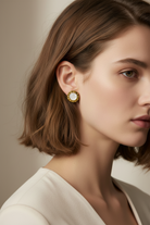 Numeral Pearl Stud Earrings ατσάλινα στρογγυλά σκουλαρίκια με φίλντισι και λατινικούς αριθμούς σε χρυσό ή ασημί – So Cute by Dimi