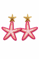 ροζ σκουλαρίκια αστερίας Starwave Statement Earrings σε λευκό φόντο So Cute by Dimi