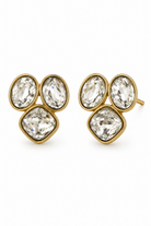 Sugar Gem Earrings χρυσά ατσάλινα σκουλαρίκια με πολύχρωμα κρύσταλλα από τη So Cute by Dimi
