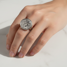 Ατσάλινο δαχτυλίδι λίρα coin design one size 1-503-0920 So Cute by Dimi