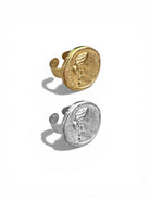 Ατσάλινο δαχτυλίδι λίρα coin design one size 1-503-0920 So Cute by Dimi