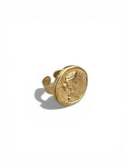 Ατσάλινο δαχτυλίδι λίρα coin design one size 1-503-0920 So Cute by Dimi