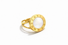 Numeral Pearl Ring ατσάλινο δαχτυλίδι με φίλντισι και λατινικούς αριθμούς σε χρυσό ή ασημί – So Cute by Dimi