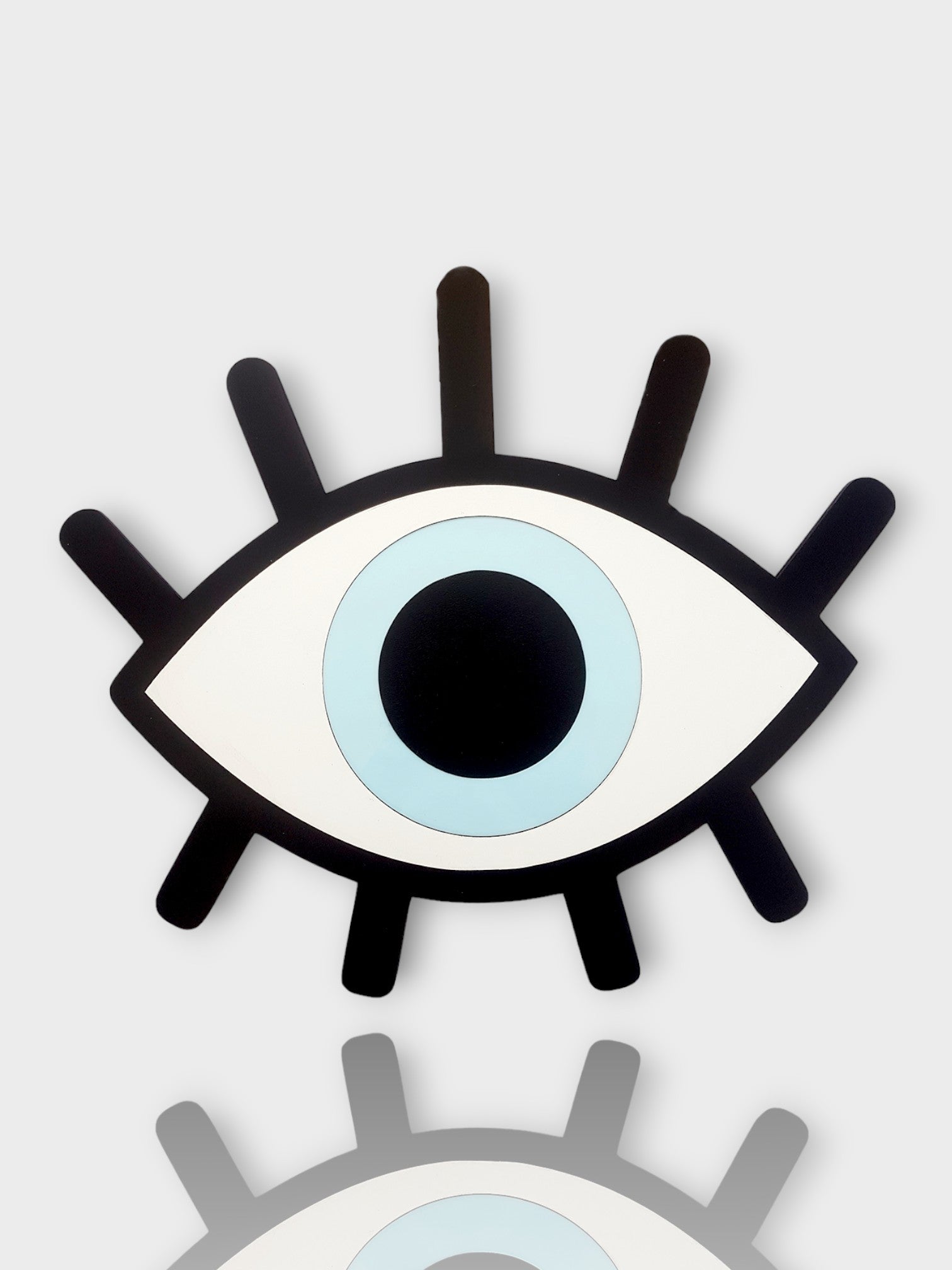 Διακοσμητικό τοίχου Eyelashes από MDF και plexiglass σε μαύρο και λευκό – So Cute by Dimi