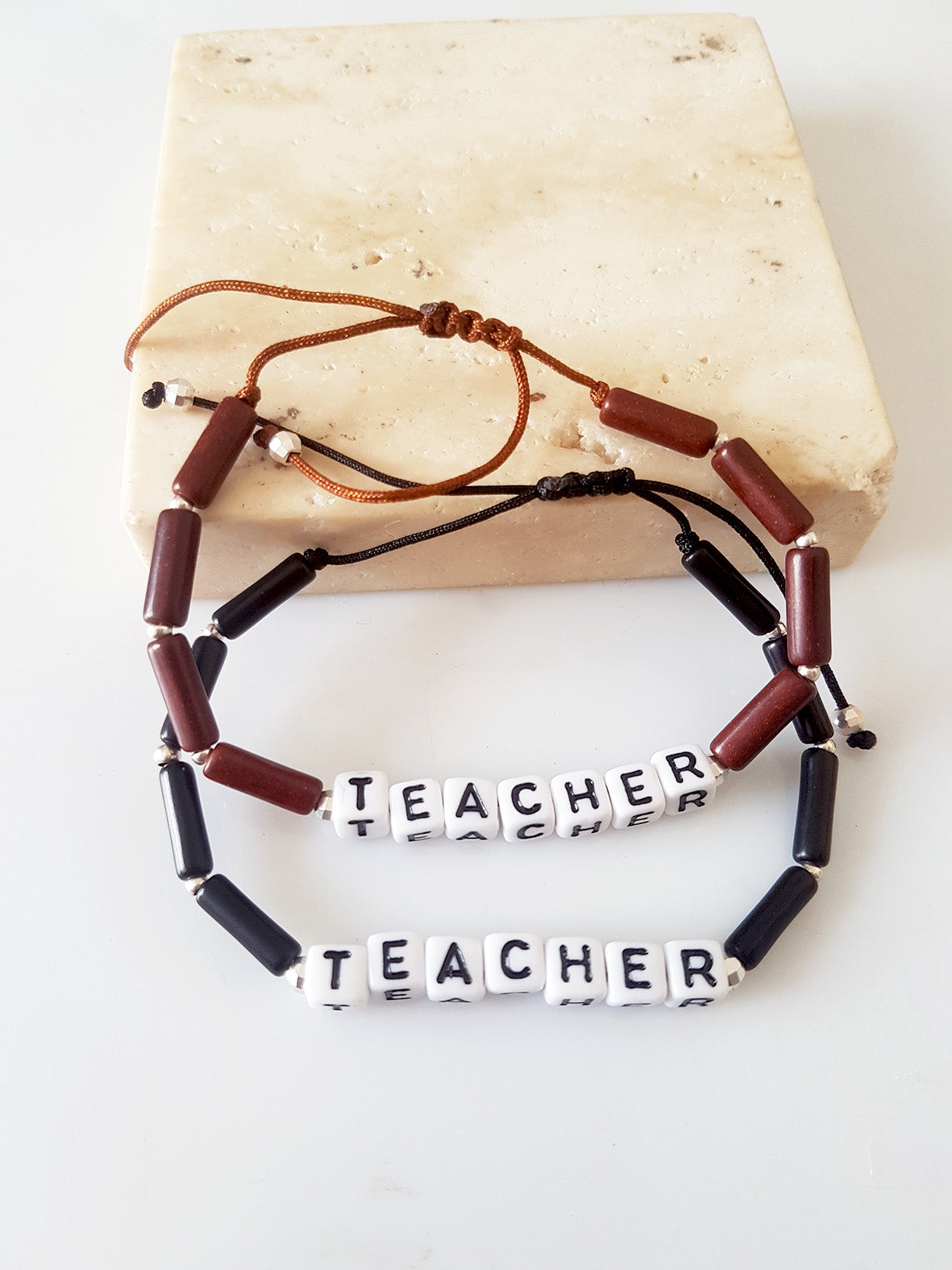 Ανδρικό βραχιόλι Teacher με σωληνάκια πέτρας – So Cute by Dimi