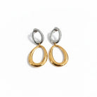 Slim Oval Drops ατσάλινα σκουλαρίκια 5,5 εκ λεπτό design So Cute by Dimi