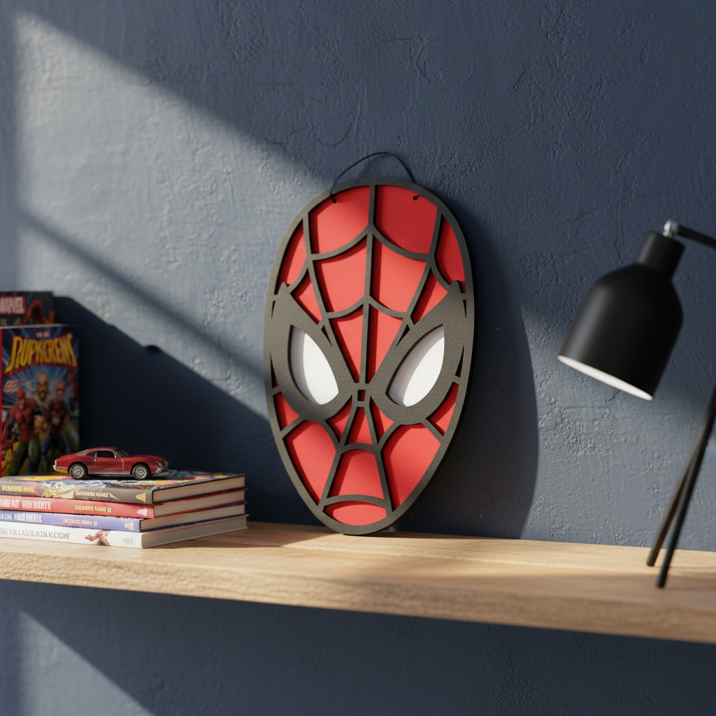 Λαμπάδα Spiderman 30εκ με μπρελόκ πλεξιγκλάς και προαιρετική ξύλινη πλάτη
